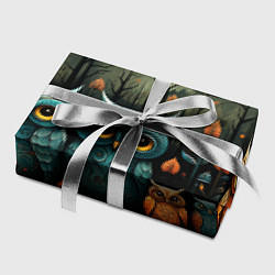 Бумага для упаковки Совы в стиле Folk Art, цвет: 3D-принт — фото 2