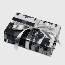 Бумага для упаковки Геометрическое множество объёмных чёрно-белых фигу, цвет: 3D-принт — фото 2