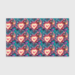 Бумага для упаковки Паттерн пылающие сердца, цвет: 3D-принт