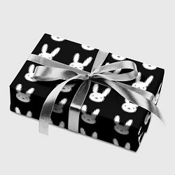 Бумага для упаковки Bunny pattern black, цвет: 3D-принт — фото 2