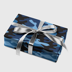 Бумага для упаковки Сине-черный камуфляж, цвет: 3D-принт — фото 2
