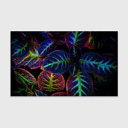 Бумага для упаковки Неоновые листья растений, цвет: 3D-принт