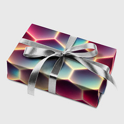 Бумага для упаковки Неоновый гексагон, цвет: 3D-принт — фото 2