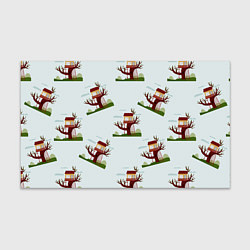 Бумага для упаковки Домик на дереве, дуб на фоне облаков, цвет: 3D-принт