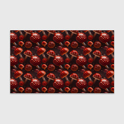 Бумага для упаковки Сочный узор из мухоморов, цвет: 3D-принт