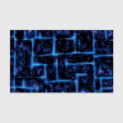 Бумага для упаковки Камни и голубой неон, цвет: 3D-принт