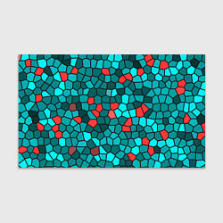 Бумага для упаковки Мозаика бирюзовый, цвет: 3D-принт