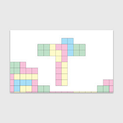 Бумага для упаковки Тетрис буква т падающие блоки