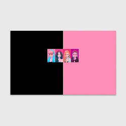 Бумага для упаковки Группа Black pink на черно-розовом фоне, цвет: 3D-принт