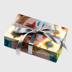 Бумага для упаковки Девушка арлекин с воздушными шарами, цвет: 3D-принт — фото 2