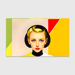 Бумага для упаковки Девушка с жёлтыми волосами конструктивизм, цвет: 3D-принт
