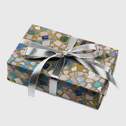Бумага для упаковки Мозаика белая разноцветная, цвет: 3D-принт — фото 2