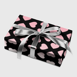 Бумага для упаковки Розовые сердечки на чёрном, цвет: 3D-принт — фото 2