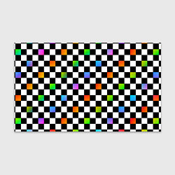 Бумага для упаковки Черно-бело-радужная клетка, цвет: 3D-принт