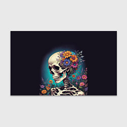 Бумага для упаковки Скелет с яркими цветами, цвет: 3D-принт