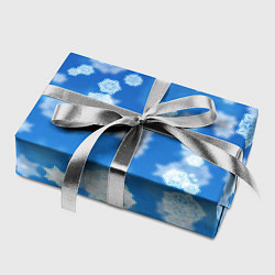 Бумага для упаковки Декоративные снежинки на синем, цвет: 3D-принт — фото 2