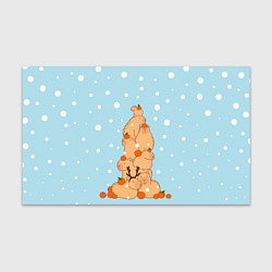 Бумага для упаковки Гора капибара в снегу, цвет: 3D-принт