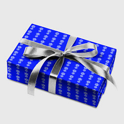 Бумага для упаковки Синий полосы в цветочек, цвет: 3D-принт — фото 2