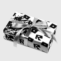 Бумага для упаковки Roblox pattern game black, цвет: 3D-принт — фото 2