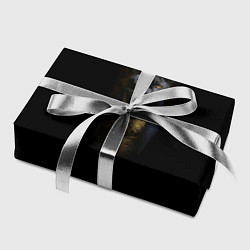 Бумага для упаковки Ягуар в костюме на черном фоне, цвет: 3D-принт — фото 2