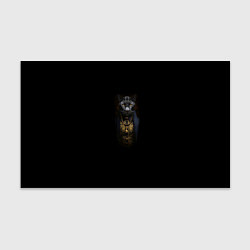 Бумага для упаковки Ягуар в костюме на черном фоне, цвет: 3D-принт