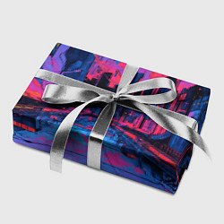 Бумага для упаковки Город в психоделических цветах, цвет: 3D-принт — фото 2