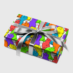 Бумага для упаковки Весёлые цветные презервативы, цвет: 3D-принт — фото 2