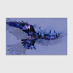Бумага для упаковки Летящий орел и город в сумерках, цвет: 3D-принт