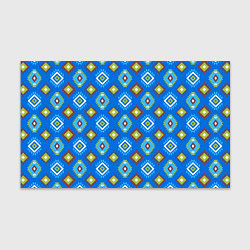 Бумага для упаковки Этнические ромбики на синем, цвет: 3D-принт