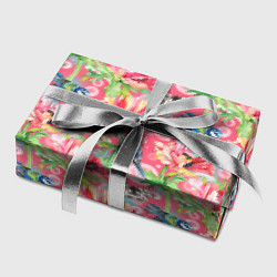 Бумага для упаковки Синицы и маки на розовом, цвет: 3D-принт — фото 2