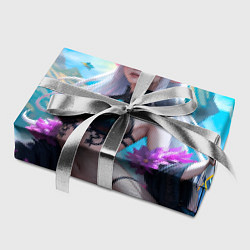 Бумага для упаковки Девушка эльф в стиле киберпанк, цвет: 3D-принт — фото 2