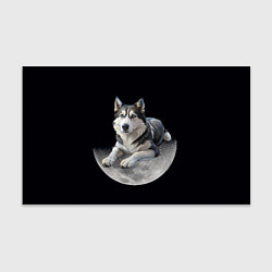 Бумага для упаковки Хаски на луне, цвет: 3D-принт