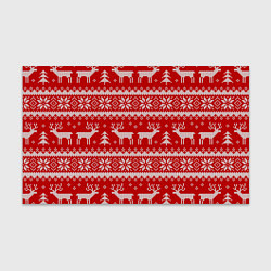 Бумага для упаковки Вязаный зимний узор с оленями, цвет: 3D-принт