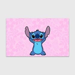 Бумага для упаковки Stitch on a pink background, цвет: 3D-принт