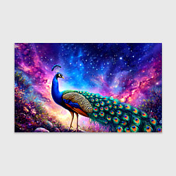 Бумага для упаковки Павлин на фоне космоса, цвет: 3D-принт