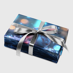 Бумага для упаковки Заяц с неоновым сердцем 14 февраля, цвет: 3D-принт — фото 2