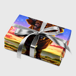 Бумага для упаковки Буйвол в звездной ночи, цвет: 3D-принт — фото 2