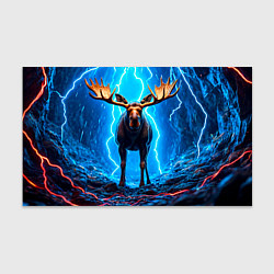 Бумага для упаковки Лось и молния, цвет: 3D-принт