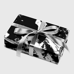 Бумага для упаковки Абстракция - black and white spots, цвет: 3D-принт — фото 2
