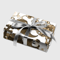 Бумага для упаковки Растения против зомби в бежевых тонах, цвет: 3D-принт — фото 2