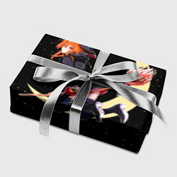 Бумага для упаковки Ведьма с яблоком летит на метле, цвет: 3D-принт — фото 2