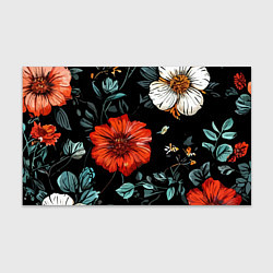 Бумага для упаковки Цветы винтажный узор, цвет: 3D-принт