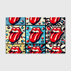 Бумага для упаковки Rolling Stones logo - pop art, цвет: 3D-принт