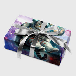 Бумага для упаковки Brave cat in space - ai art, цвет: 3D-принт — фото 2