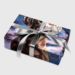 Бумага для упаковки Веймаранер в космосе, цвет: 3D-принт — фото 2
