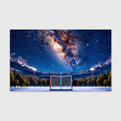 Бумага для упаковки Хоккейные ворота в ночи, цвет: 3D-принт