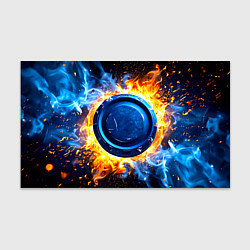 Бумага для упаковки Шайба в синем пламени, цвет: 3D-принт