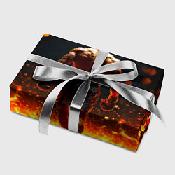 Бумага для упаковки Боксер и огонь, цвет: 3D-принт — фото 2
