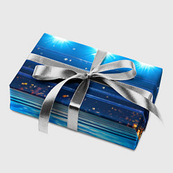 Бумага для упаковки Синий ринг в огне, цвет: 3D-принт — фото 2