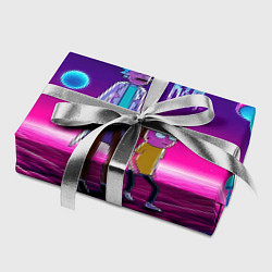 Бумага для упаковки Морти и Рик на планете неоновых сказочных грибов, цвет: 3D-принт — фото 2